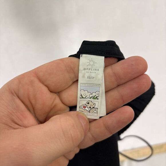 Offline by Aerie Black Nylon/Polyester Cargo Cinch Bottom Pants Women's XS - Picture 15 of 16